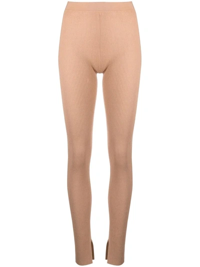 Joseph Ribbed Knit Leggings In Pink