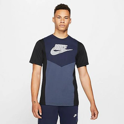 Nike Men's Sportswear Hybrid Short-sleeve T-shirt In Obsidian/thunder  Blue/black | ModeSens