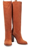 ETRO EMBROIDERED SUEDE KNEE BOOTS,3074457345627195699