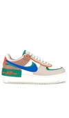 Nike Air Force 1 Shadow Women's Shoes In Sail  Signal Blue  Green Noise  & Cream