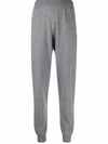Fabiana Filippi Grey High-waist Knitted Track Trousers In Grey