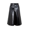 Moncler Genius 2 Moncler 1952 Faux Leather Midi Skirt In Black