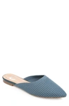 Journee Collection Journee Women's Wide Width Aniee Mule Flats In Blue