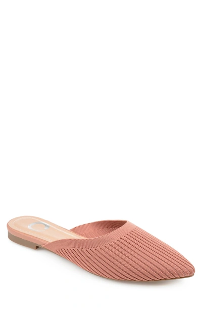 Journee Collection Aniee Knit Mule In Clay