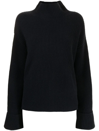 N•peal High-neck Relaxed Cashmere Jumper In 黑色
