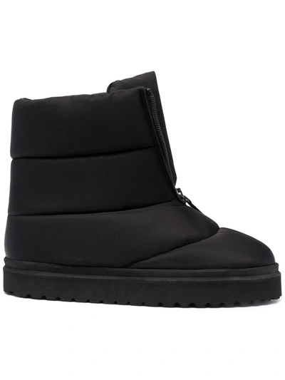 Gia Borghini Luna Padded Puffer Ankle Boots In Black