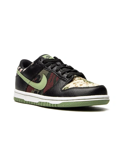 Nike Kids' Dunk Low "black Multi-camo" Sneakers