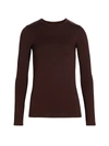 Majestic Soft Touch Long-sleeve Top In Aubergine