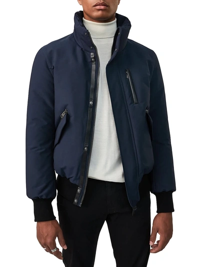 Mackage Dixon Down Bomber Jacket In Navy