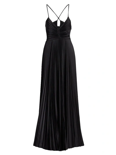 A.l.c Aries Pleated Gown In Black