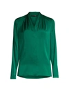 Kobi Halperin Nellie Silk-satin Blouse In Fern