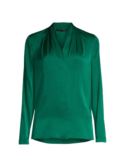 Kobi Halperin Nellie Silk-satin Blouse In Fern