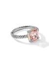David Yurman Petite Châtelaine Ring With Gemstones, 18k Gold Bezel & Pavé Diamonds In Hampton Blue Topaz