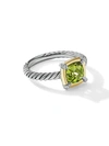 David Yurman Women's Petite Châtelaine Ring With Gemstones, 18k Gold Bezel & Pavé Diamonds In Prasiolite