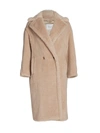Max Mara Alpaca And Virgin Wool Hooded Coat In Brown