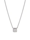 Dinh Van Women's Le Cube Diamant Platinum & Diamond Medium Pendant Necklace In White