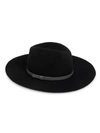 Hat Attack Taylor Narrow Leather-trim Hat In Black