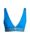 VERSACE WOMEN'S TRIANGLE LOGO BIKINI TOP,400014597248