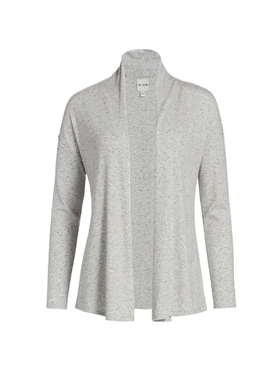 Nic+zoe Petites Speckled Knit Cardigan In Grey Mix