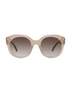 Celine 53mm Round Sunglasses In Shiny Light Brown