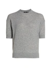 Theory Easy Cashmere Top In Husky Pale Grey