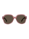 Celine 56mm Round Sunglasses In Shiny Violet Brown