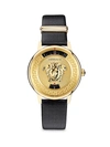VERSACE MEN'S MEDUSA ICON IP YELLOW GOLD LEATHER STRAP WATCH,400014824508