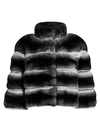 THE FUR SALON WOMEN'S CHINCHILLA STAND COLLAR JACKET,400014855002