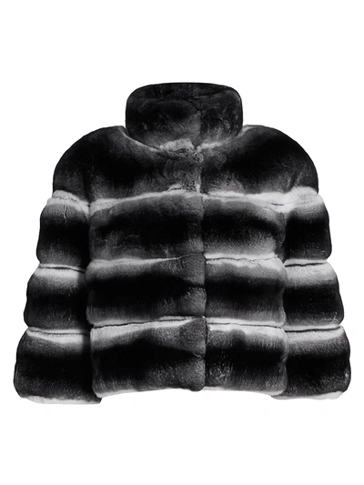 The Fur Salon Chinchilla Stand Collar Jacket In Natural