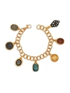 GURHAN LAVA CAMEO GOLDTONE CHARM BRACELET,400014933045