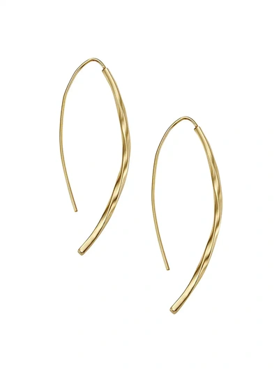 Soko Twist Bow Threader Earrings In Gold
