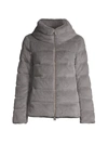 Herno Faux-fur Teddy Down Jacket In Grey