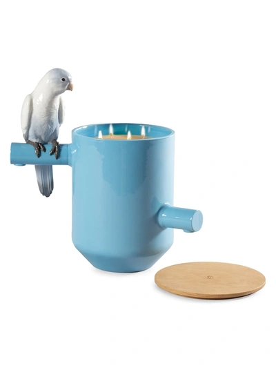 Lladrò Parrot Party Scented Treasure Candle In Blue