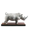 Lladrò White Rhino Figurine