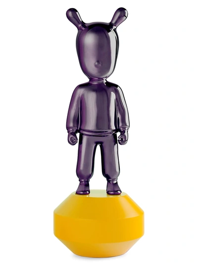 Lladrò The Guest Purple Figurine In Purple,yellow