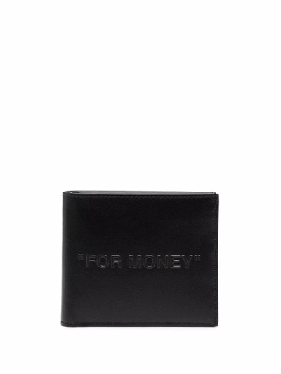 Off-white For Money 凹面压花钱包 In Black