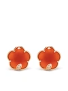 Pasquale Bruni 18kt Rose Gold Petit Joli Carnelian And Diamond Stud Earrings In Rosa