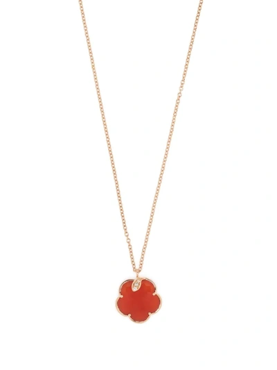 PASQUALE BRUNI 18KT ROSE GOLD PETIT JOLI CARNELIAN AND DIAMOND NECKLACE