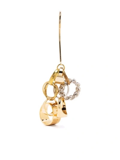 Sacai Multiple Ring Hook Earring In Gold