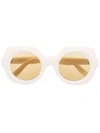 Lapima Paula Natural Vintage Sunglasses In Weiss