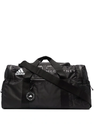 Adidas By Stella Mccartney Logo Duffle Bag In Schwarz