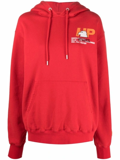 Heron Preston Logo-print Hoodie In Rot