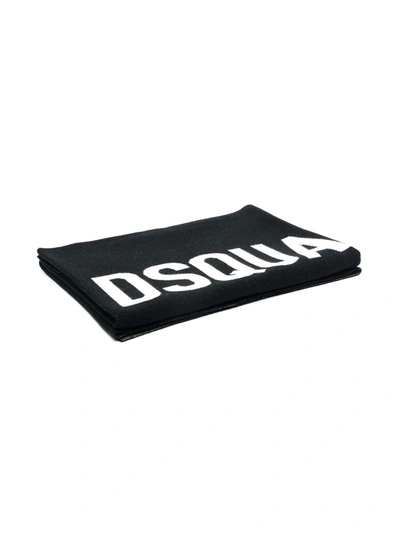 Dsquared2 Logo Print Sleeping Bag In Black