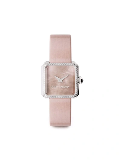 Dolce & Gabbana Sofia Steel Watch With Colourless Diamonds Antique Pink Female Onesize