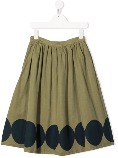 Bobo Choses Kids' Ovals Woven Midi Skirt In Green