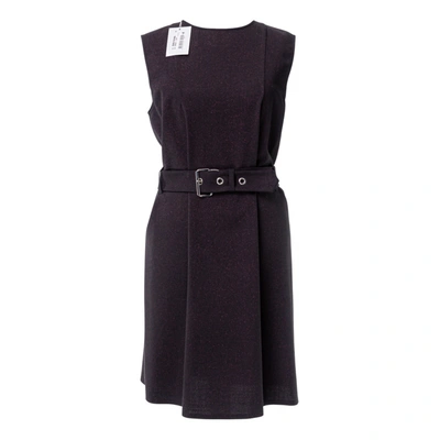 Pre-owned Mm6 Maison Margiela Glitter Mid-length Dress In Black