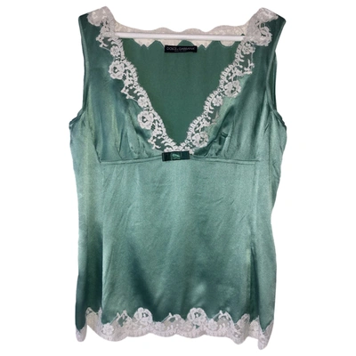 Pre-owned Dolce & Gabbana Silk Vest In Turquoise