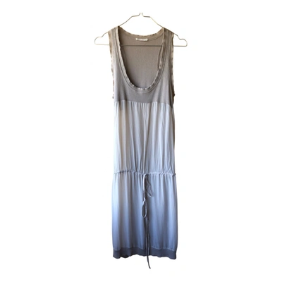 Pre-owned Jucca Silk Mid-length Dress In Beige