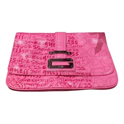 Pre-owned Guess Clutch Bag In Pink