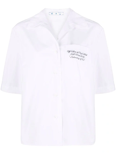 Off-white White Poplin Bowling Shirt